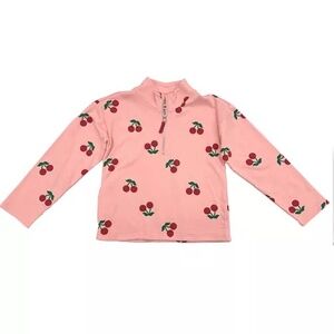 NWT BIG GIRLS FRENCH TERRY ZIP UP HOODIE CHERRIES
